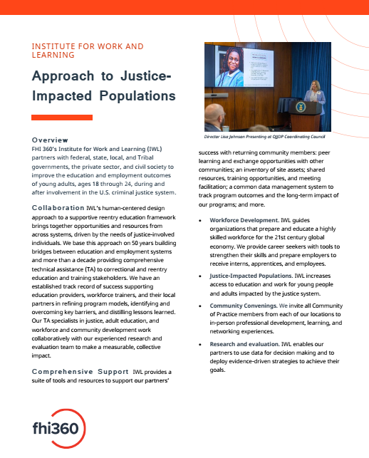 Thumbnail of Approach to Justice-Impacted Populations